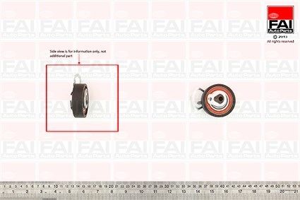 FAI AUTOPARTS įtempiklio skriemulys, paskirstymo diržas T9509